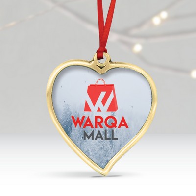 2" x 1¾" Photoart Heart Ornament
