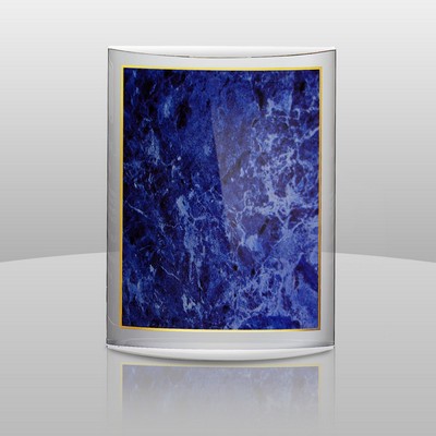 Blue 3-D Curvature Sculpture (5 1/2"x4"x1")