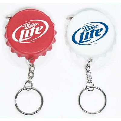 Bottle Cap Look Tape Measure w/Key Holder