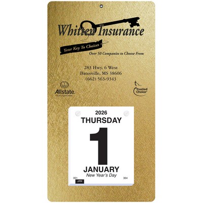 Foil Stamped Daily Calendar (7"x 13")
