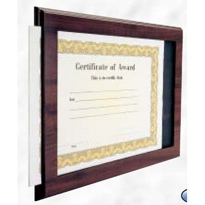 Slide in Cherry Finish Plaque w/ Acrylic Cover