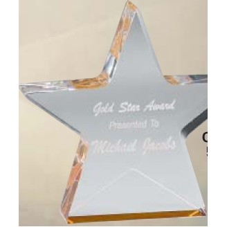 Gold Star Acrylic Award (5"x1")