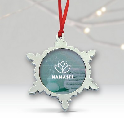 2¼" Photoart Snowflake Ornament