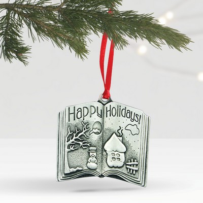 3D Ornament (2"x 1.75" Happy Holidays Book)