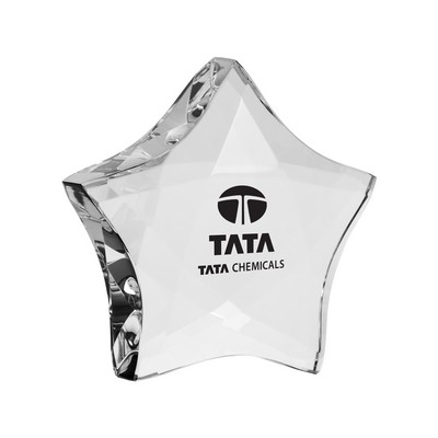 Crystal Star Paperweight Trophy Award