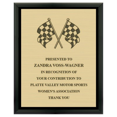 Black Plaque w/Engraved Plate (8"x10")
