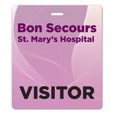 Full Color 50 Mil Name Badge (3.375"X3.875") Rectangle - No Personalization