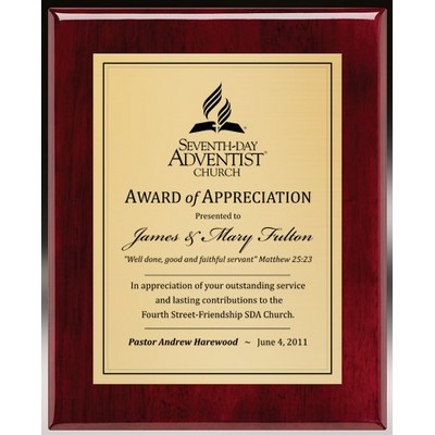 9" x 12" Piano Finish High Gloss in Rosewood