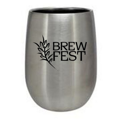 9 Oz. Double-Wall Stainless Wine Glass