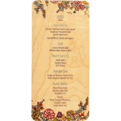 5" x 7" - Solid Hardwood Menus