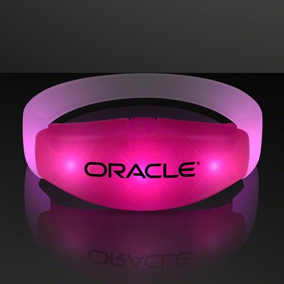 Pink LED Steady Illumination Stretch Bracelet - BLANK