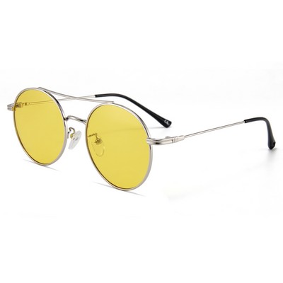 Sunglasses - Yellow Lenses - Silver Frames