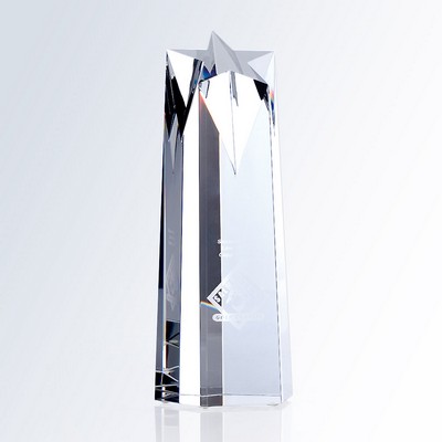 Star Obelisk Optic Crystal Award - Medium