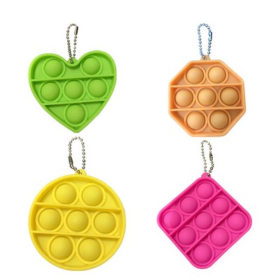Custom Silicone Fidget Simple Dimple Toy Keychain