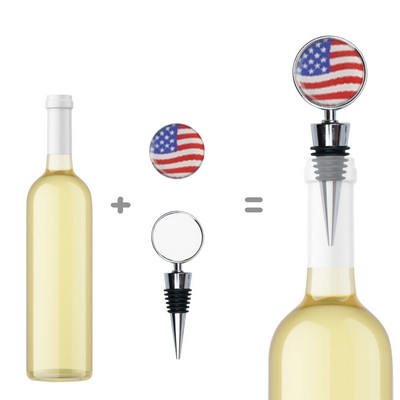 Full Imprint Big Round Medal Wine Stopper Cork