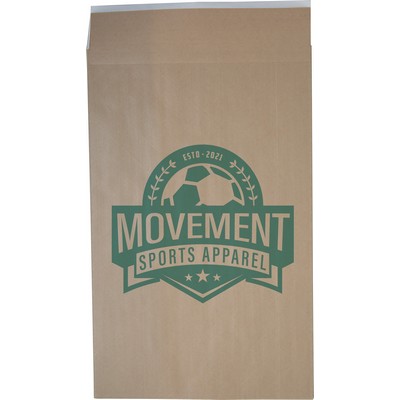 One Color Dura-Bag Expandable Natural Paper Mailer (12.5" W x 20" H x 4" D)