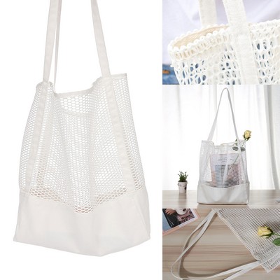 Canvas Mesh Shopping Bag