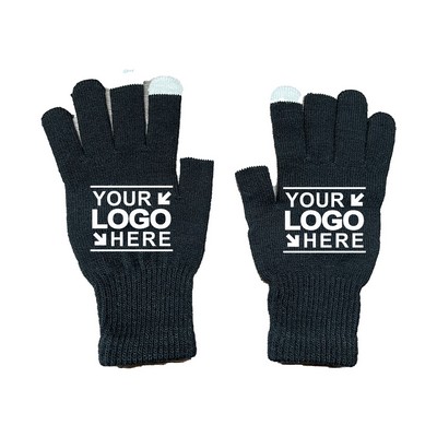 MOQ 50pcs Custom Touch Screen Gloves