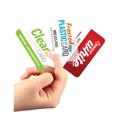 4" x 6" - 20PT White Plastic Business Cards 4/4 with Round Corners