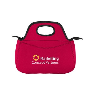 Zippered Neoprene Lunch Cooler Tote Bag