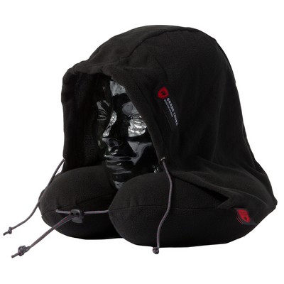 Hooded Neck Travel Pillow - Black