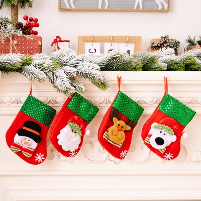 Christmas Stocking Non-Woven Decorations Candy Socks
