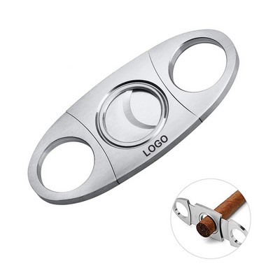 Dual-Blade Stainless Steel Cigar Cutting Tool