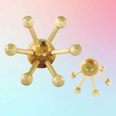 Handcrafted Wooden Massager Roller with Six Legs
