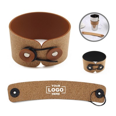 Reusable Cork Coffee Brown Cup Holder Sleeves