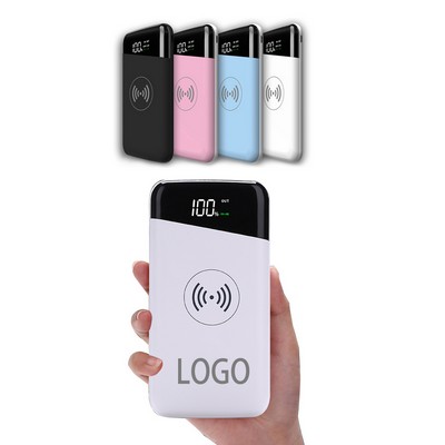 10000mAh Wireless Power Bank w/Digital Display