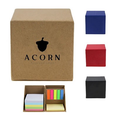 Sticky Notes Cube Box W/ Pen Holder