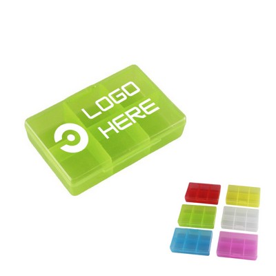 6-Compartment Transparent Pill Box