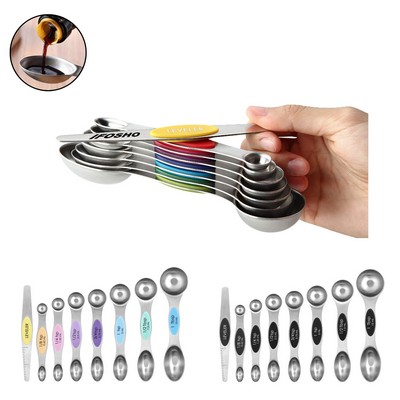 Magnetic Stainless Steel Measuring Spoons Set of 8 for Baking