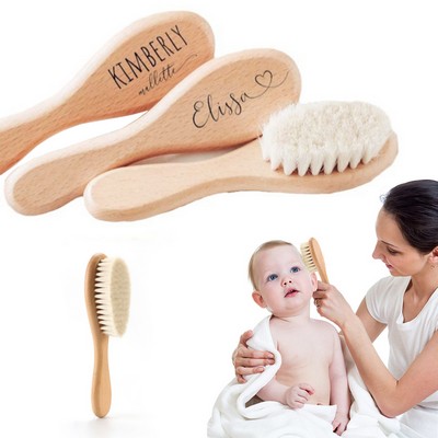 Portable Baby Beech Wool Brush
