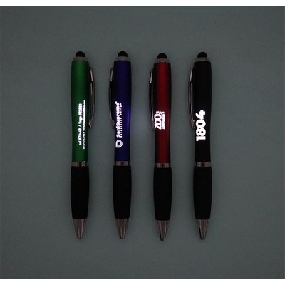 LED Light Ball Point Pen With Touch Screen