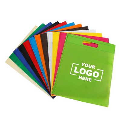 Reusable Shopping Tote with Cutout Handles.