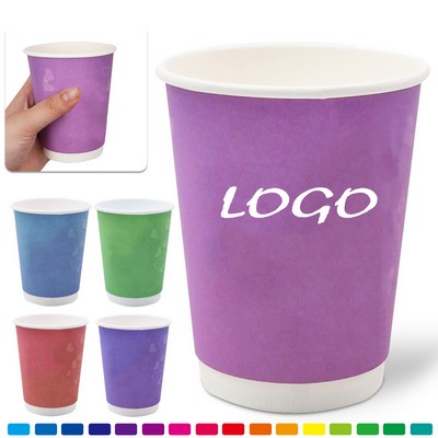 Full Color 12Oz. Double Wall Insulated Coffee Paper Cups
