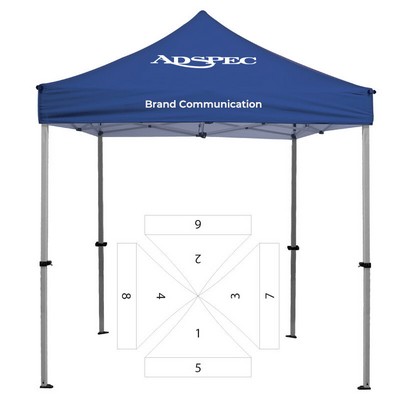 8' Royal Blue Square Tent - Printed