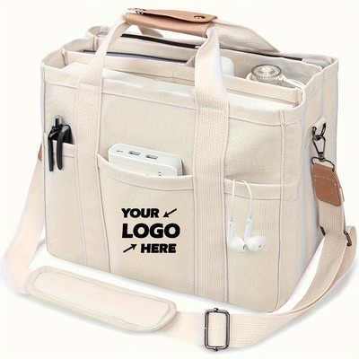 Crossbody Canvas Tote Bag
