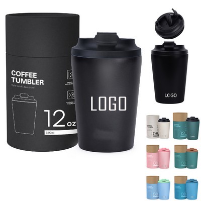 12 oz Stainless Steel Coffee Travel Mug with Lid