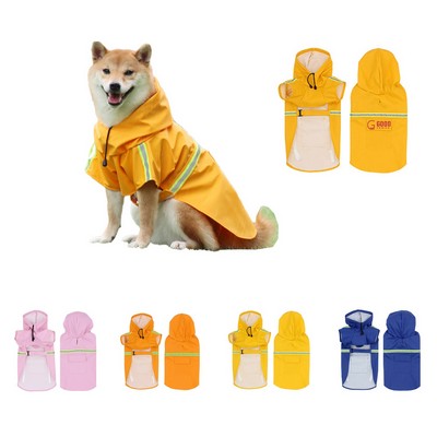 Waterproof Reflector Big Dog Poncho with Hood