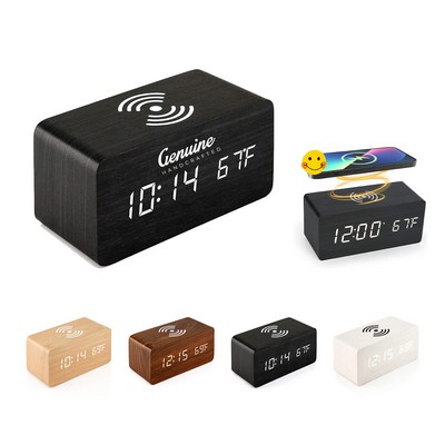 Digital Wooden Alarm Clock
