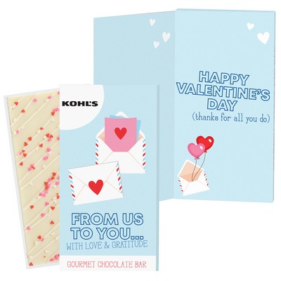 3.5Oz Belgian Chocolate Valentine's Day Greeting Card - From Us to You... with Love and Gratitude!