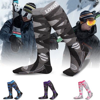 Men's Jacquard Athletic Knee High Ski/Snowboard Socks
