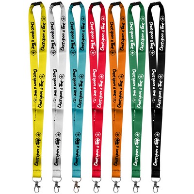1 Inch Polyester Silkscreen Lanyard