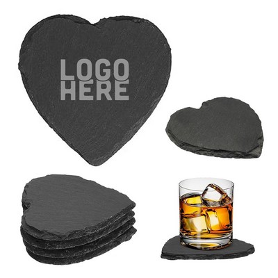 Heart Slate Coasters