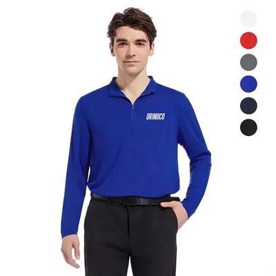 Men'S UV Micro Mesh Quarter Zip Pullover