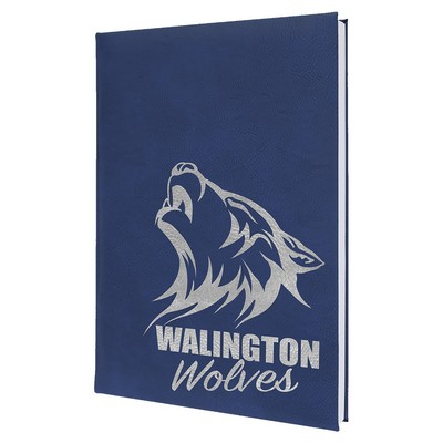 Blue/Silver Leatherette Sketch Book with Unlined Notepad