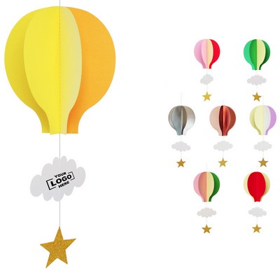 Hot Air Balloon And Star Christmas Hanging Ornaments.