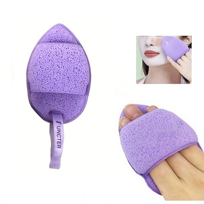 Finger Exposed Glove Style Facial Cleansing Sponge